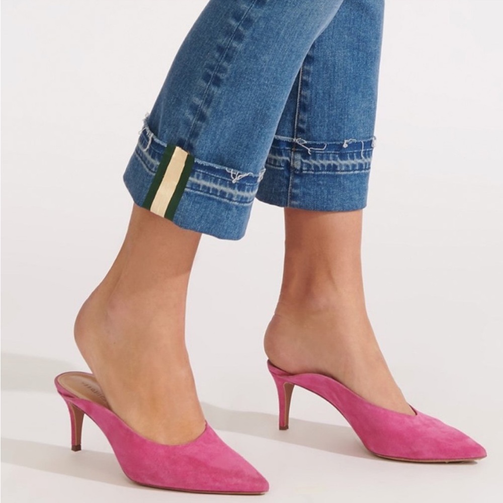 Veronica Beard Pink Mules